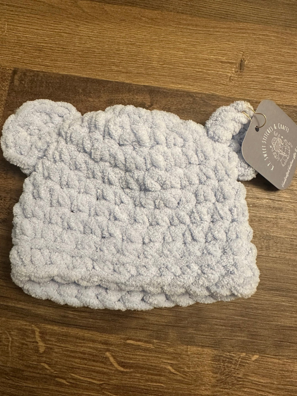 08 - Crochet Baby Bear Beanie | Baby Blue