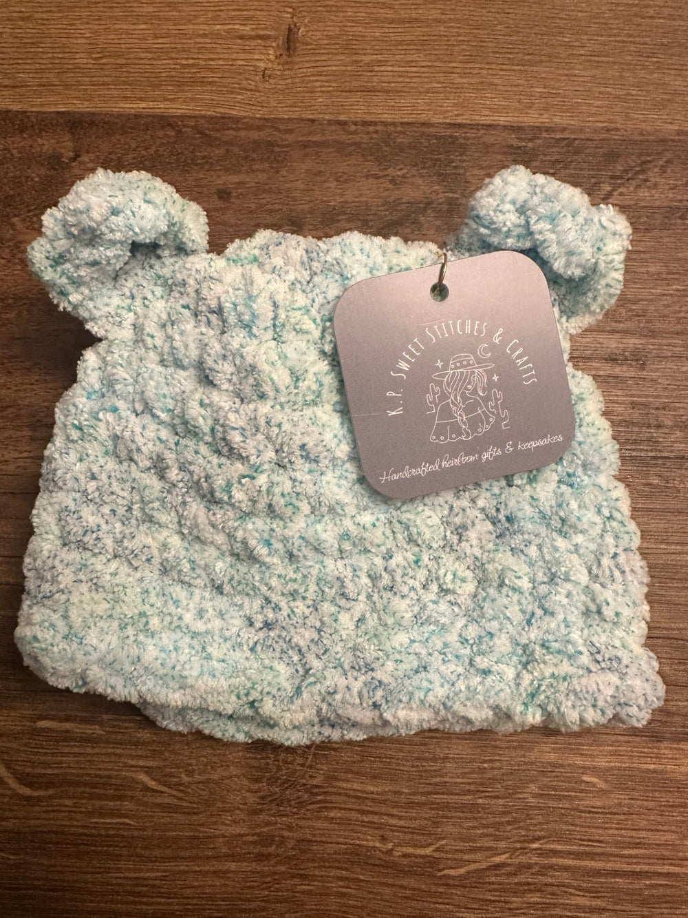 08 - Crochet Baby Bear Beanie | Pastel Green