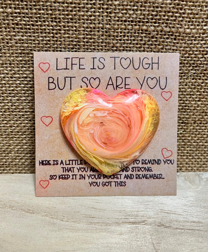 Sunset Swirl Resin Pocket Hug