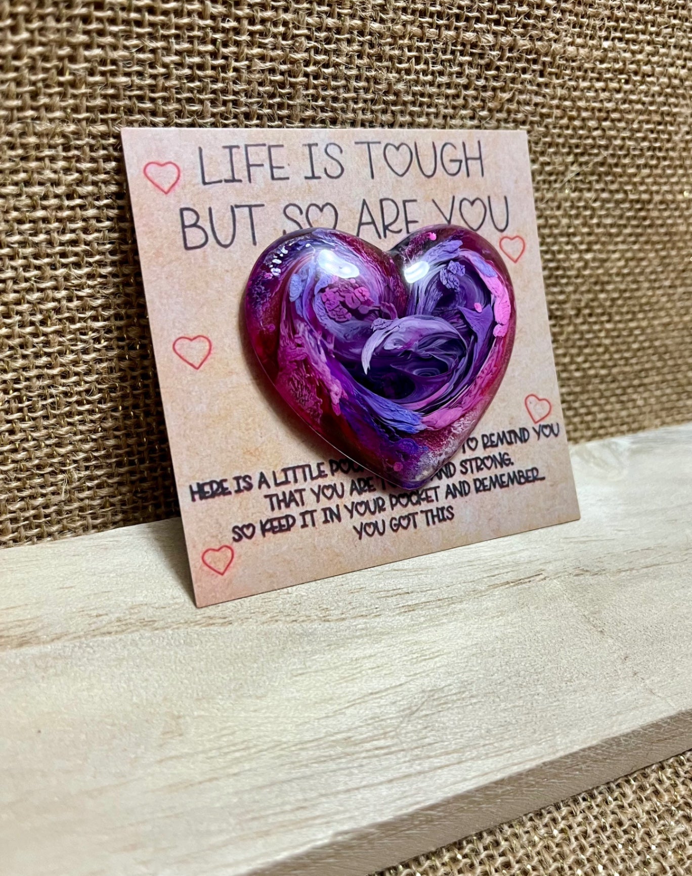 Pastel Swirl Resin Packet Hug