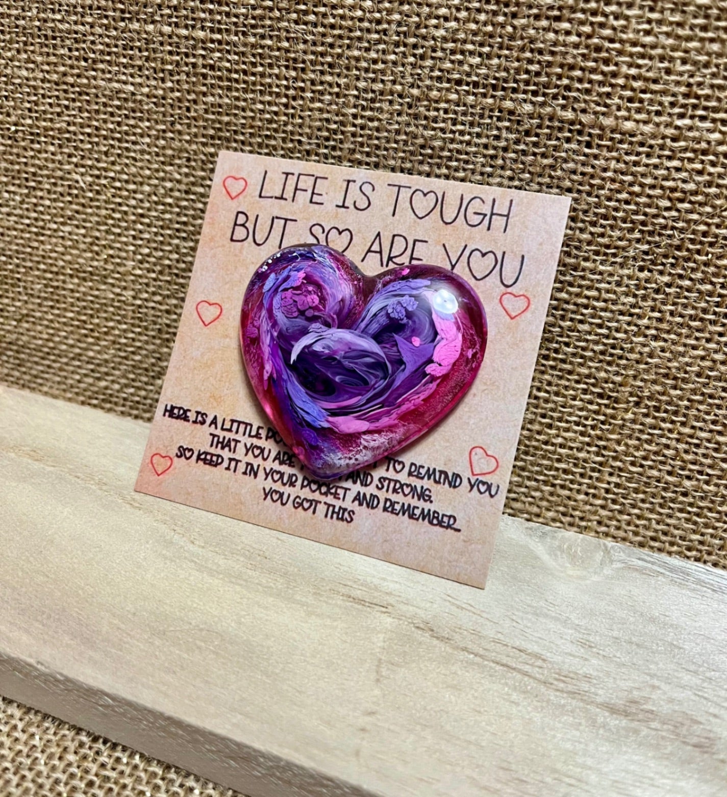 Pastel Swirl Resin Packet Hug