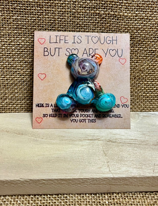 Glow Pop Neon Swirl Bear Pocket Hug