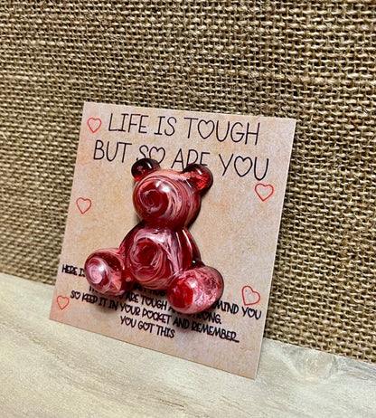 Candy Cane Swirl Bear Pocket Hug