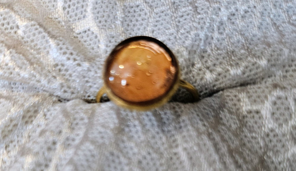 025 - Sunset Sparkle Cabochon Ring