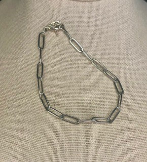 042 - Paperclip Chain Bracelet - Silver