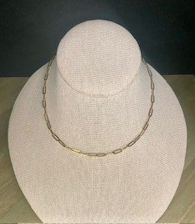 042 - Paperclip Chain Necklace - Gold