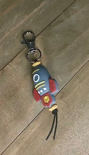 042 - Kids Zipper Clip Buds - Rocket Ship