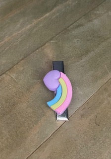 042 - Kids Rainbow Love Hair Clip