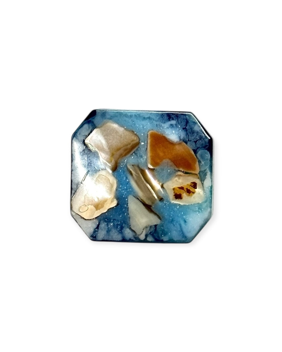 017 - Coastal Charm Square Resin Magnet