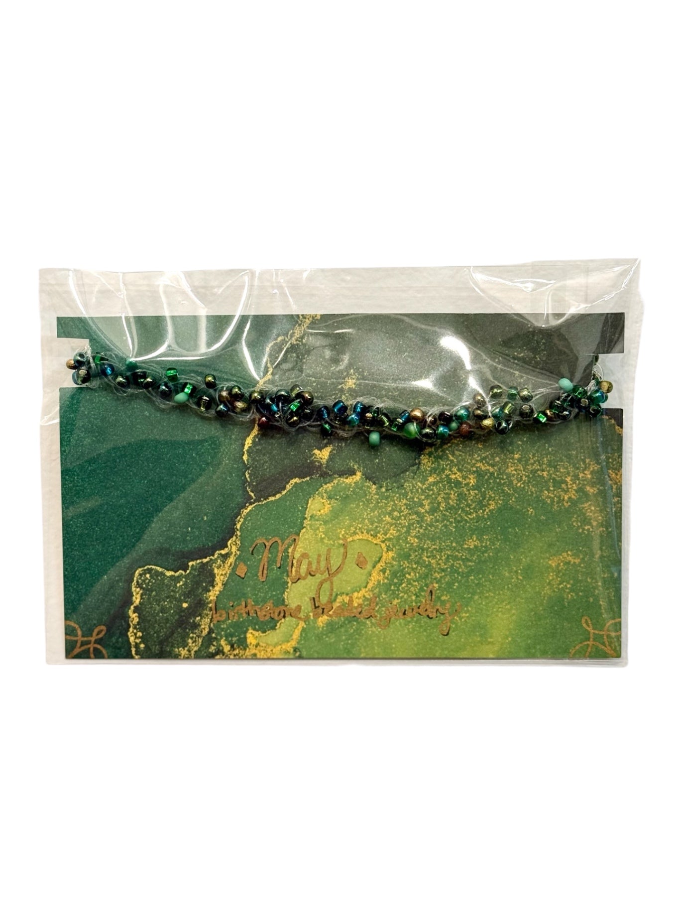 048 - May Birthstone Emerald Twisted Beaded Multiwear Jewelry
