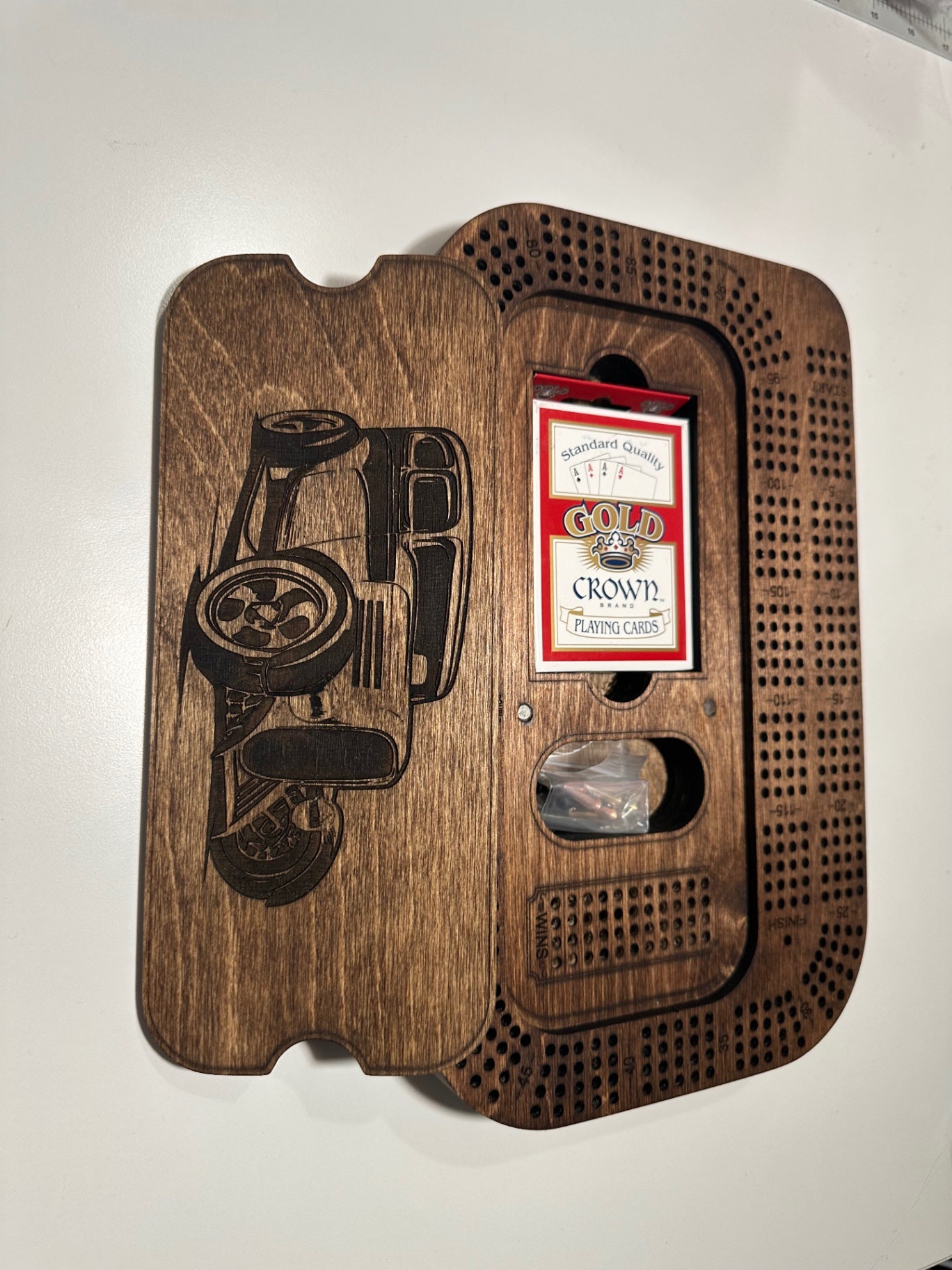 09 - Handmade Wooden Cribbage Board