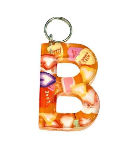 017 - Resin Letter "B" Charms for Keychains