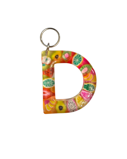 017 - Resin Letter "D" Charms for Keychains