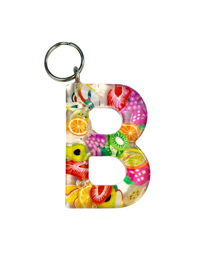 017 - Resin Letter "B" Charms for Keychains
