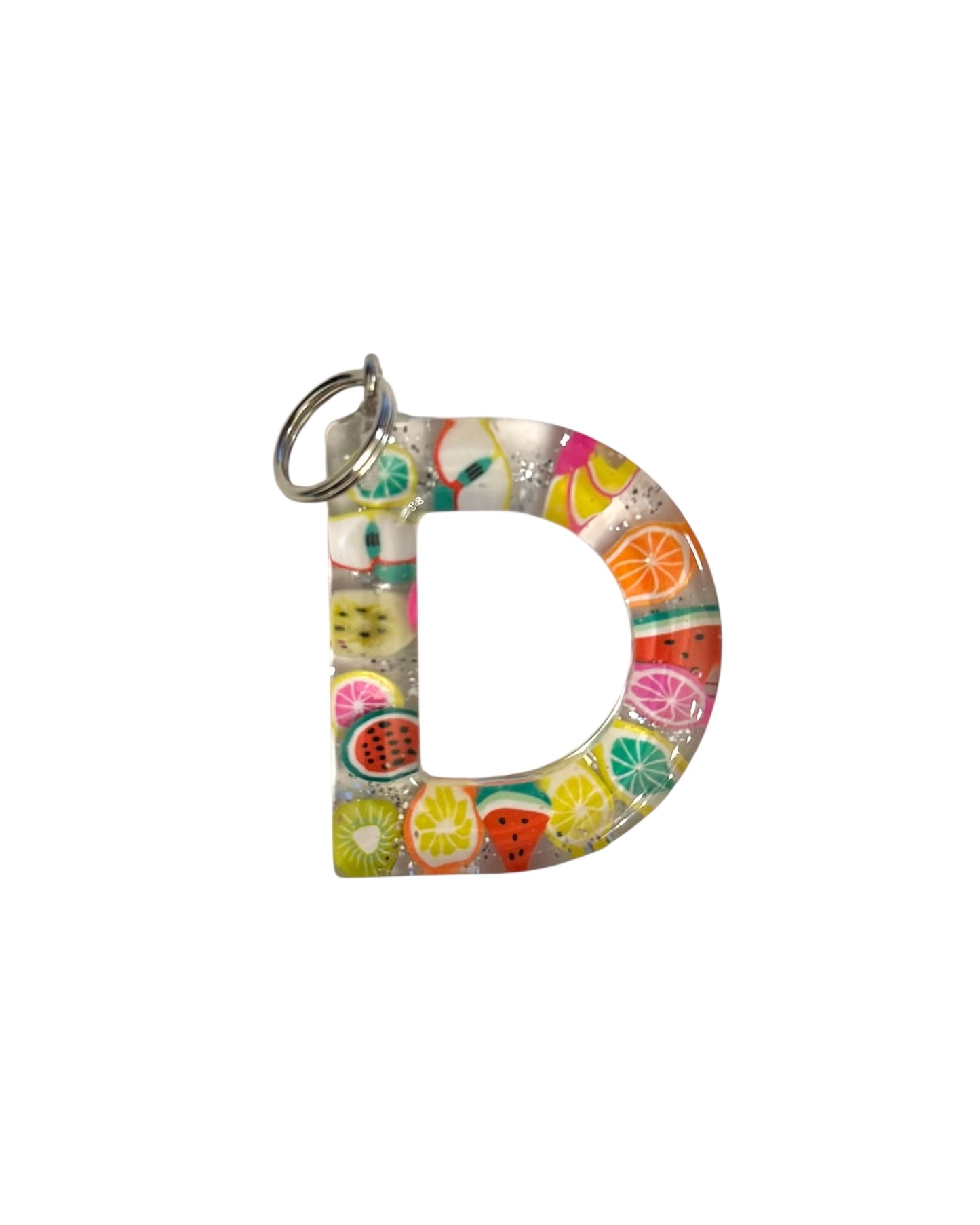 017 - Resin Letter "D" Charms for Keychains