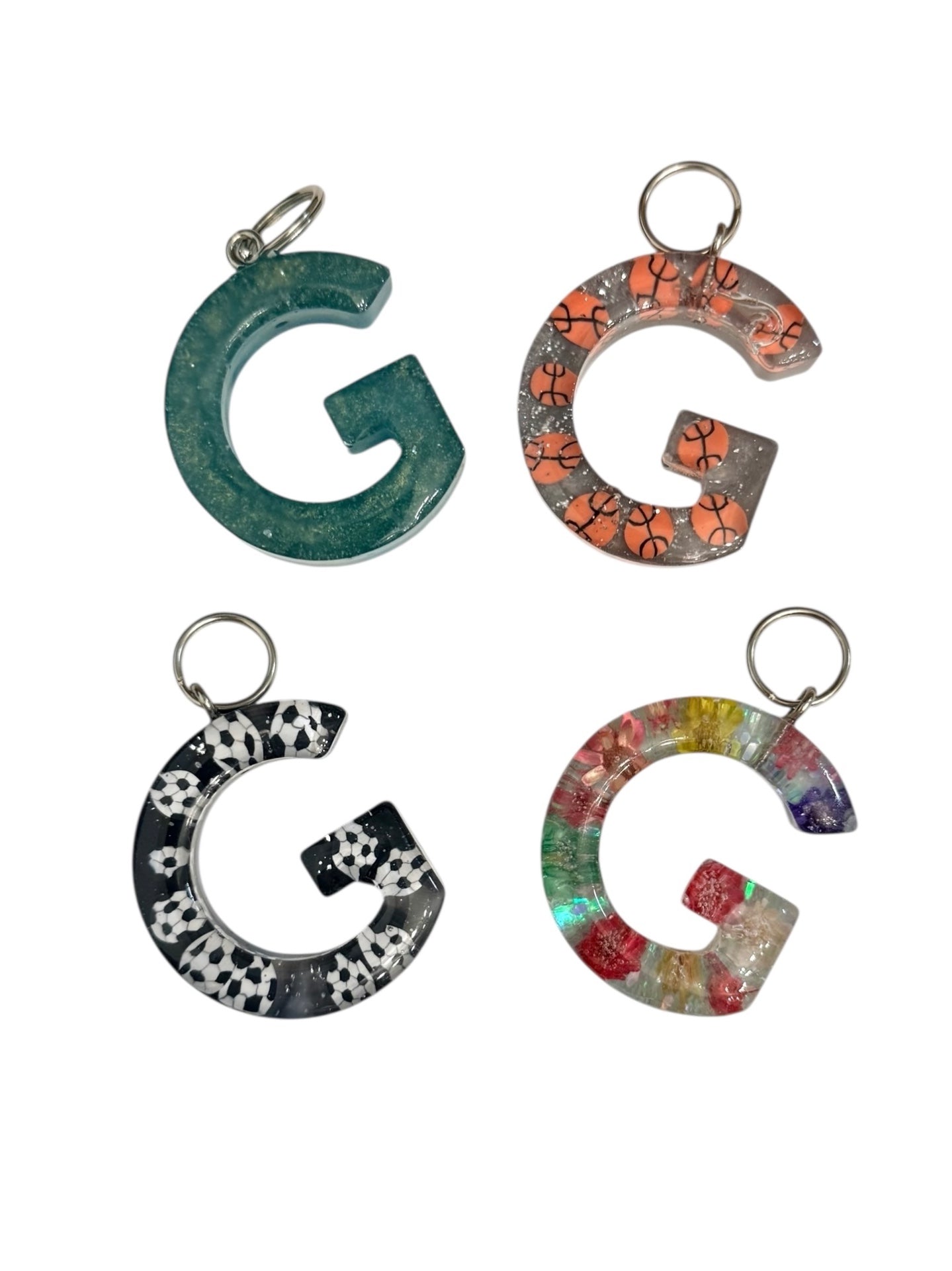 017 - Resin Letter "G" Charms for Keychains