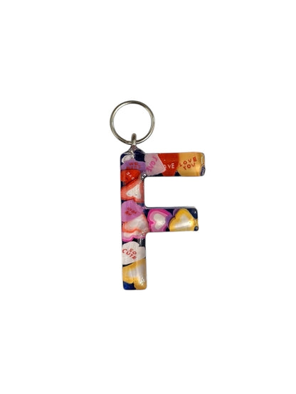 017 - Resin Letter "F" Charms for Keychains