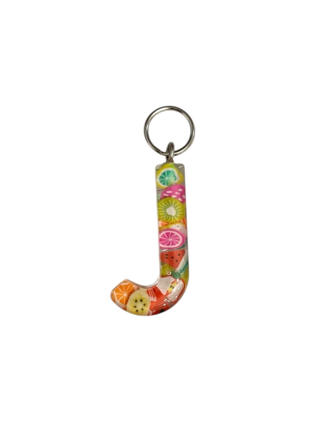 017 - Resin Letter "J" Charms for Keychains