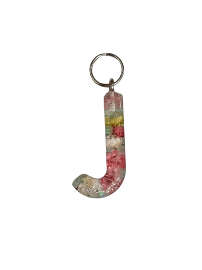 017 - Resin Letter "J" Charms for Keychains