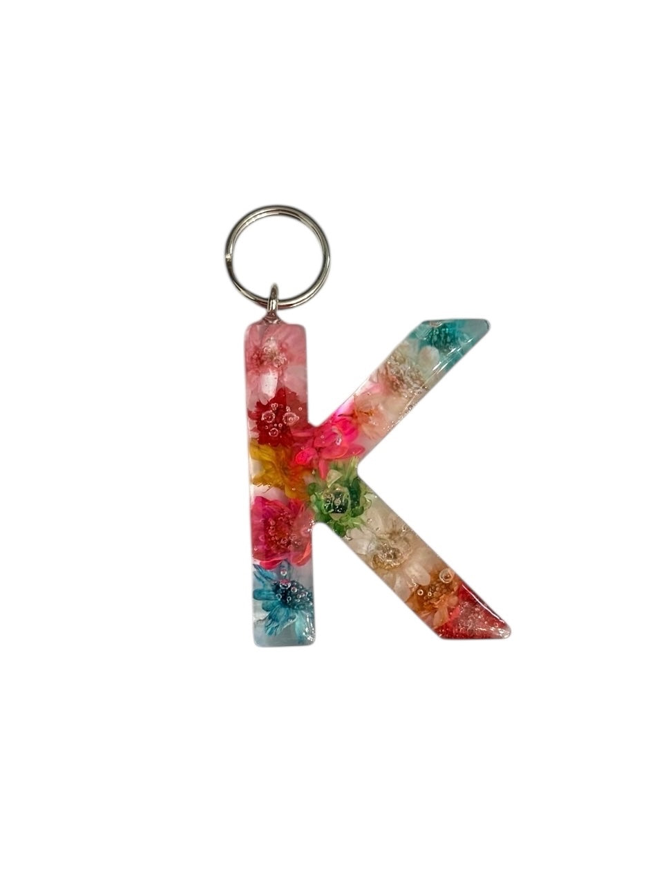 017 - Resin Letter "K" Charms for Keychains
