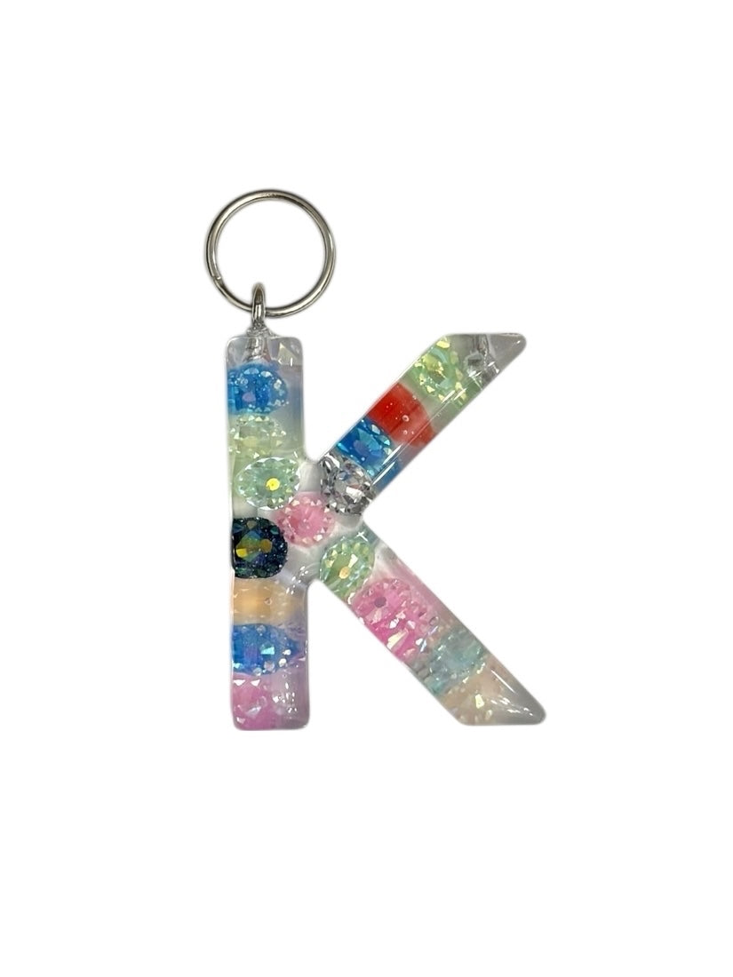 017 - Resin Letter "K" Charms for Keychains