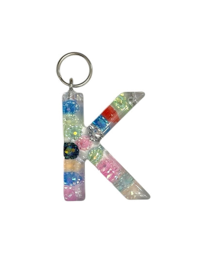 017 - Resin Letter "K" Charms for Keychains