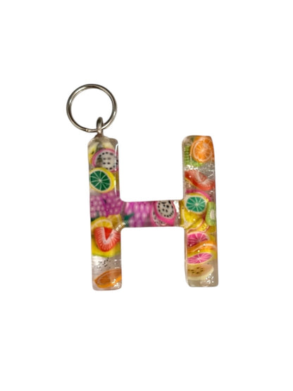 017 - Resin Letter "H" Charms for Keychains
