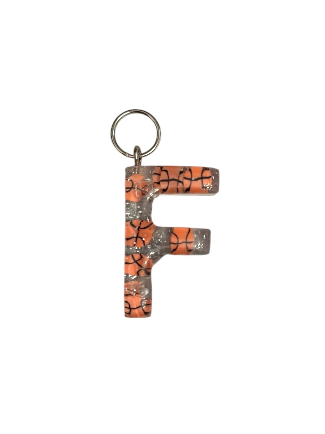 017 - Resin Letter "F" Charms for Keychains
