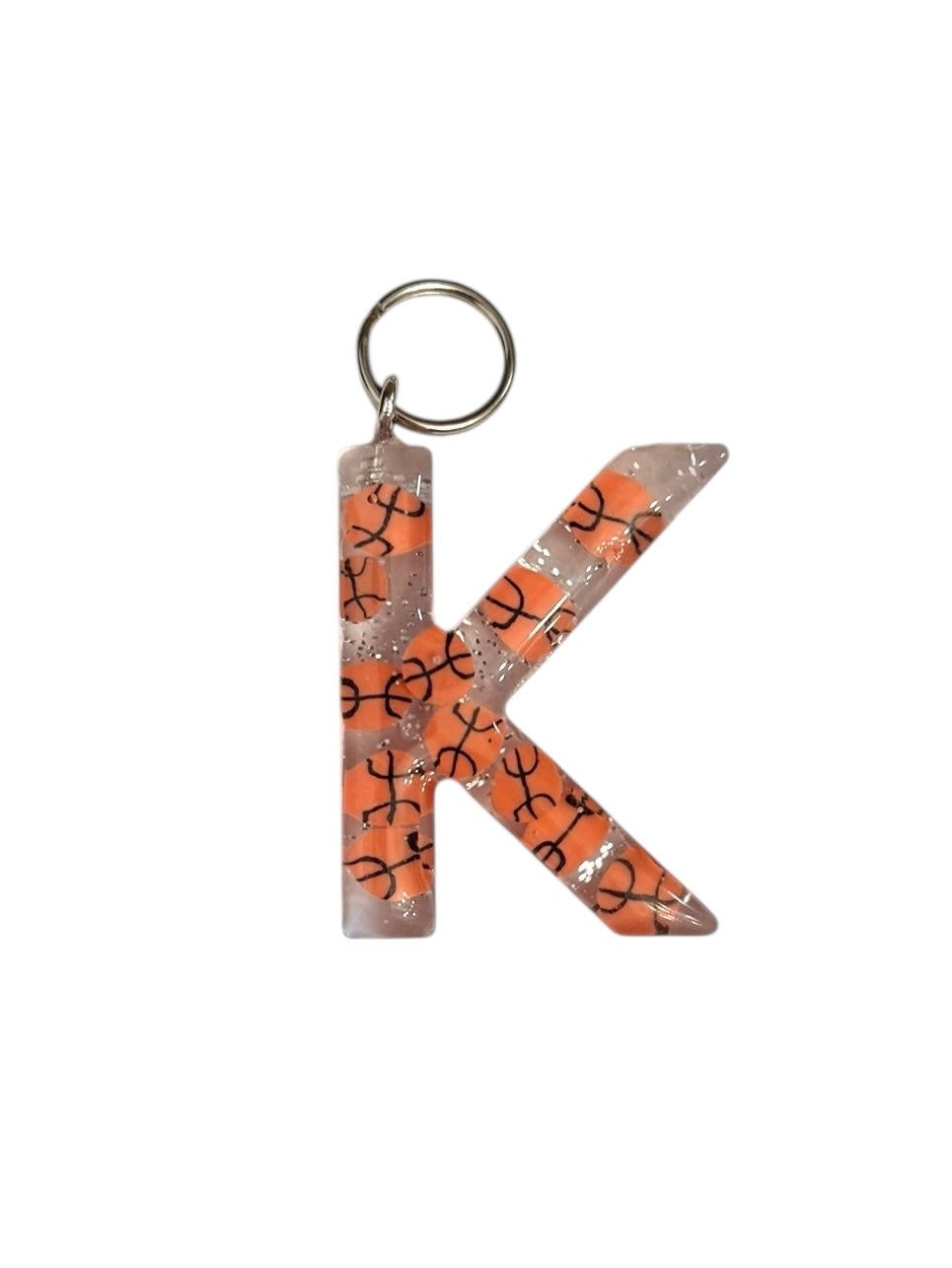 017 - Resin Letter "K" Charms for Keychains