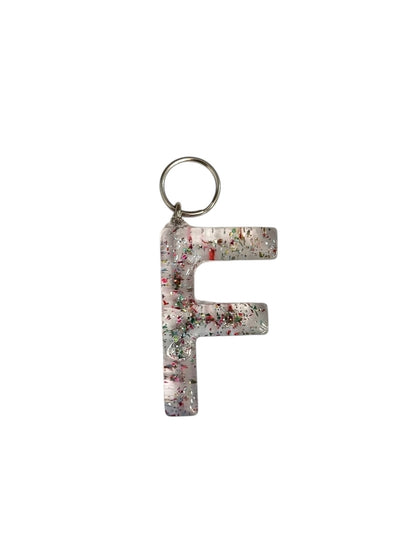 017 - Resin Letter "F" Charms for Keychains