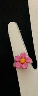 042 - Kids Pink Flower Ring