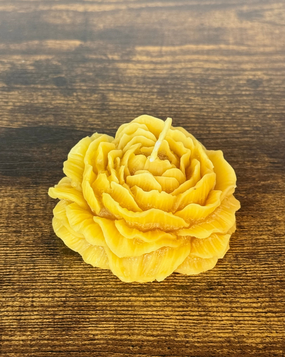 055 - Beeswax Peony Flower Candle