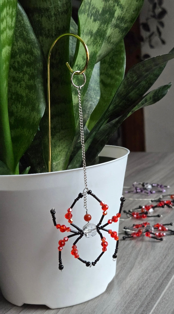 052 - Red Carnelian Mini Spider Suncatcher
