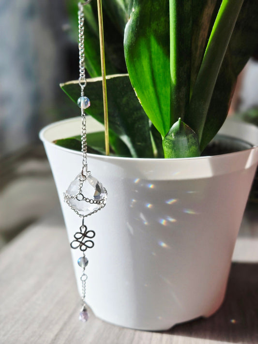 052 - Mini Chained Aura Blue Suncatcher