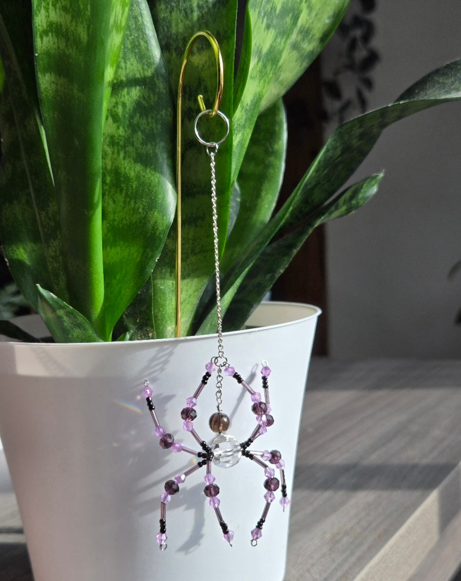 052 - Violet Quartz Mini Spider Suncatcher