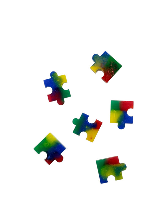 017 - Colorful Puzzle Resin Magnet