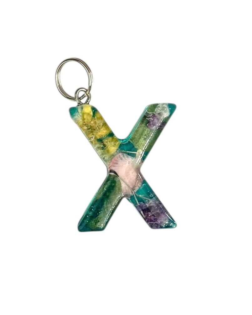017 - Resin Letter "X" Charms for Keychains