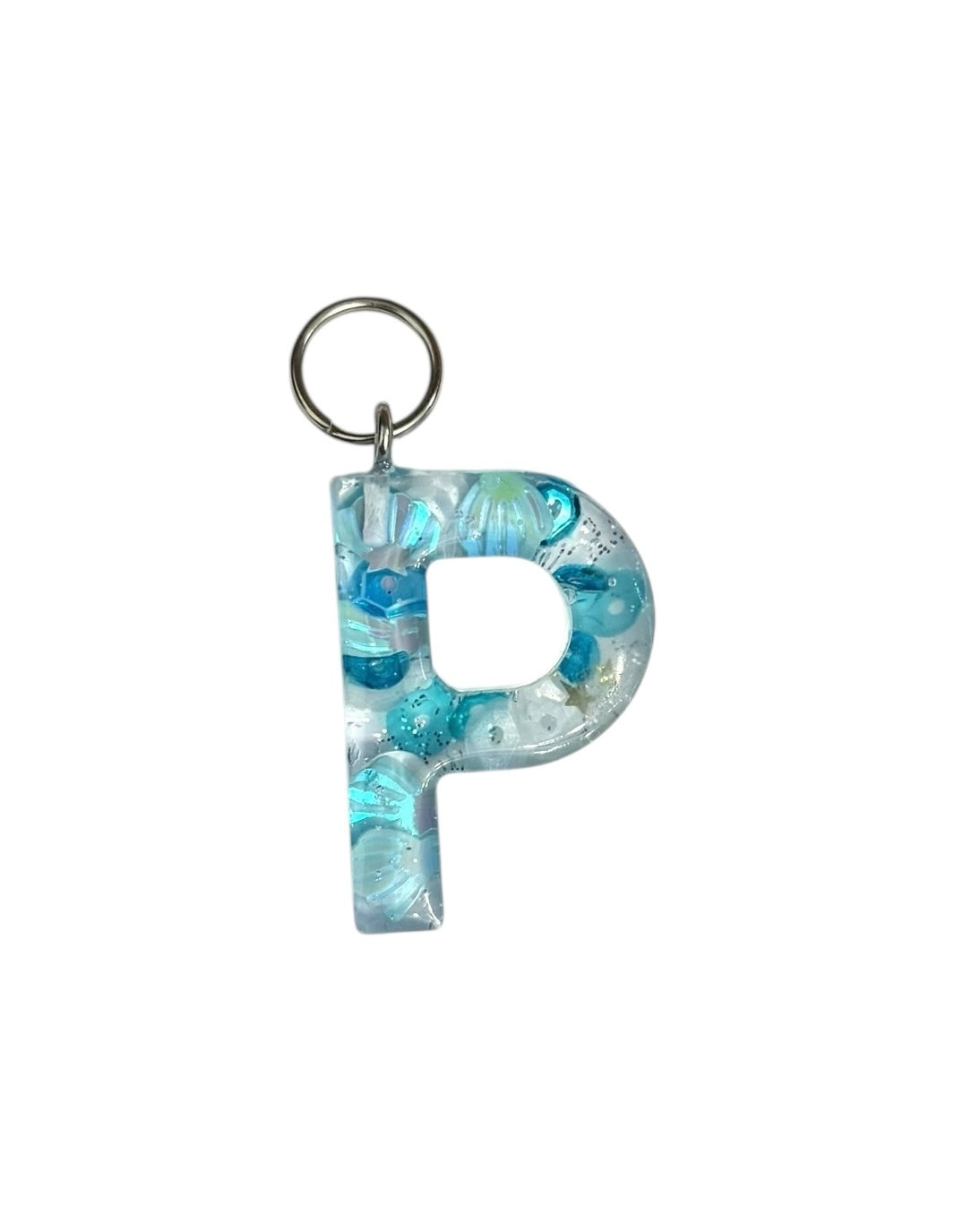 017 - Resin Letter "P" Charms for Keychains