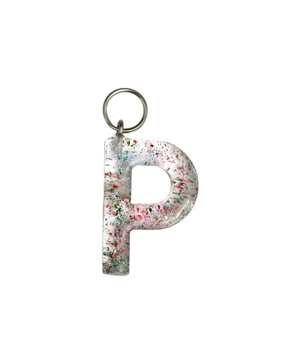 017 - Resin Letter "P" Charms for Keychains