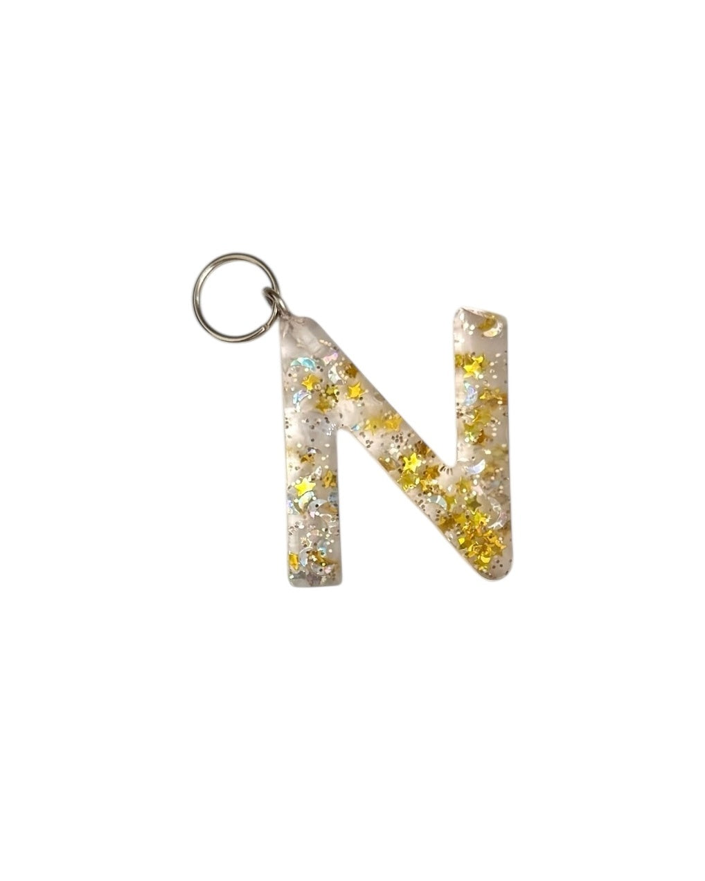 017 - Resin Letter "N" Charms for Keychains