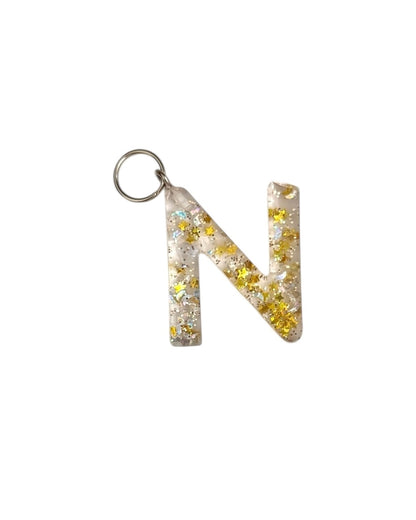 017 - Resin Letter "N" Charms for Keychains