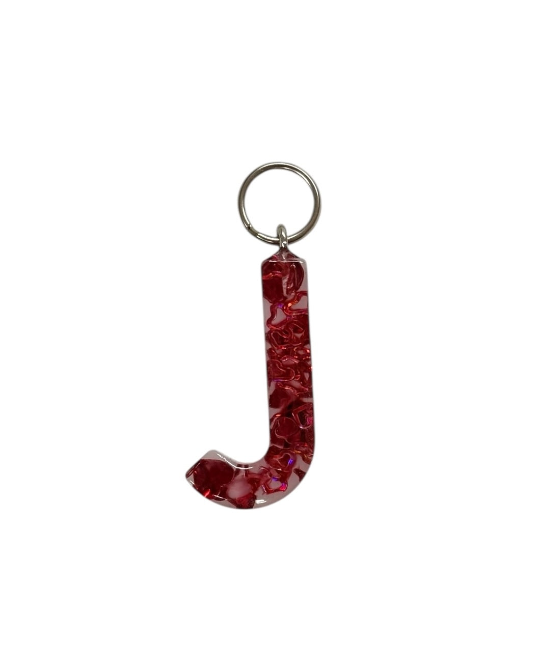 017 - Resin Letter "J" Charms for Keychains