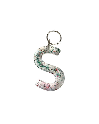 017 - Resin Letter "S" Charms for Keychains