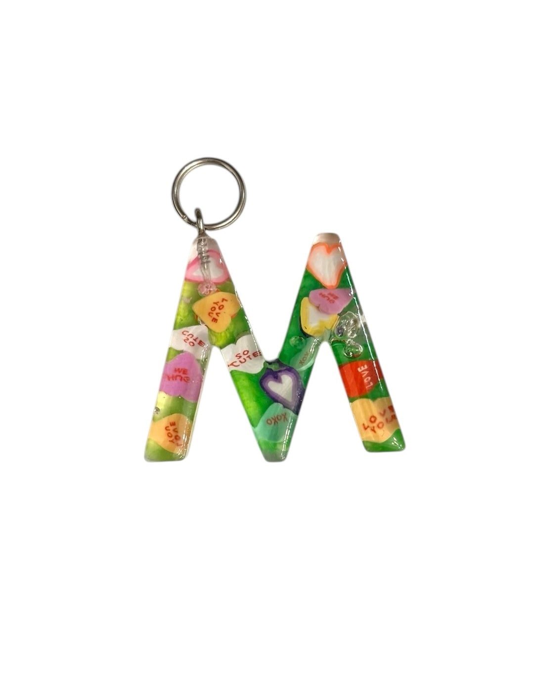 017 - Resin Letter "M" Charms for Keychains