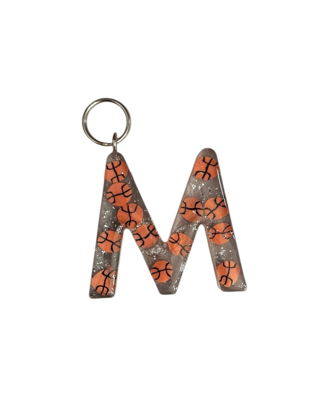 017 - Resin Letter "M" Charms for Keychains