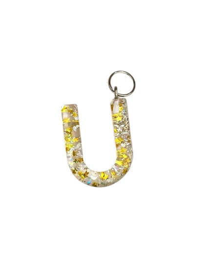 017 - Resin Letter "U" Charms for Keychains