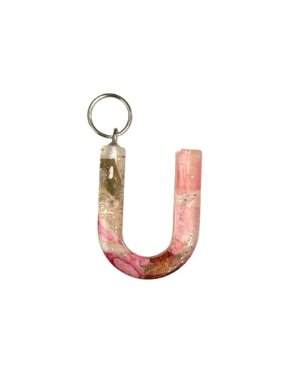 017 - Resin Letter "U" Charms for Keychains