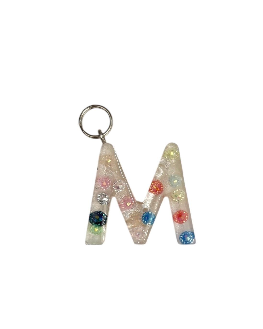017 - Resin Letter "M" Charms for Keychains