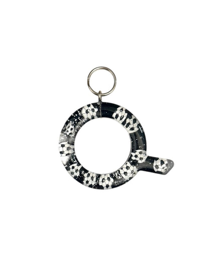 017 - Resin Letter "Q" Charms for Keychains