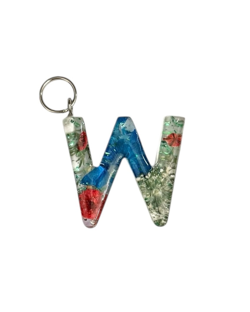 017 - Resin Letter "W" Charms for Keychains